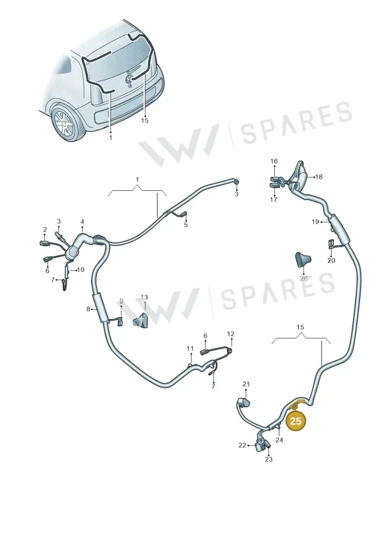 1T0972822F — Volkswagen Up! 1.0 BlueMotion (2016-2023) diagram 772972810, position 25