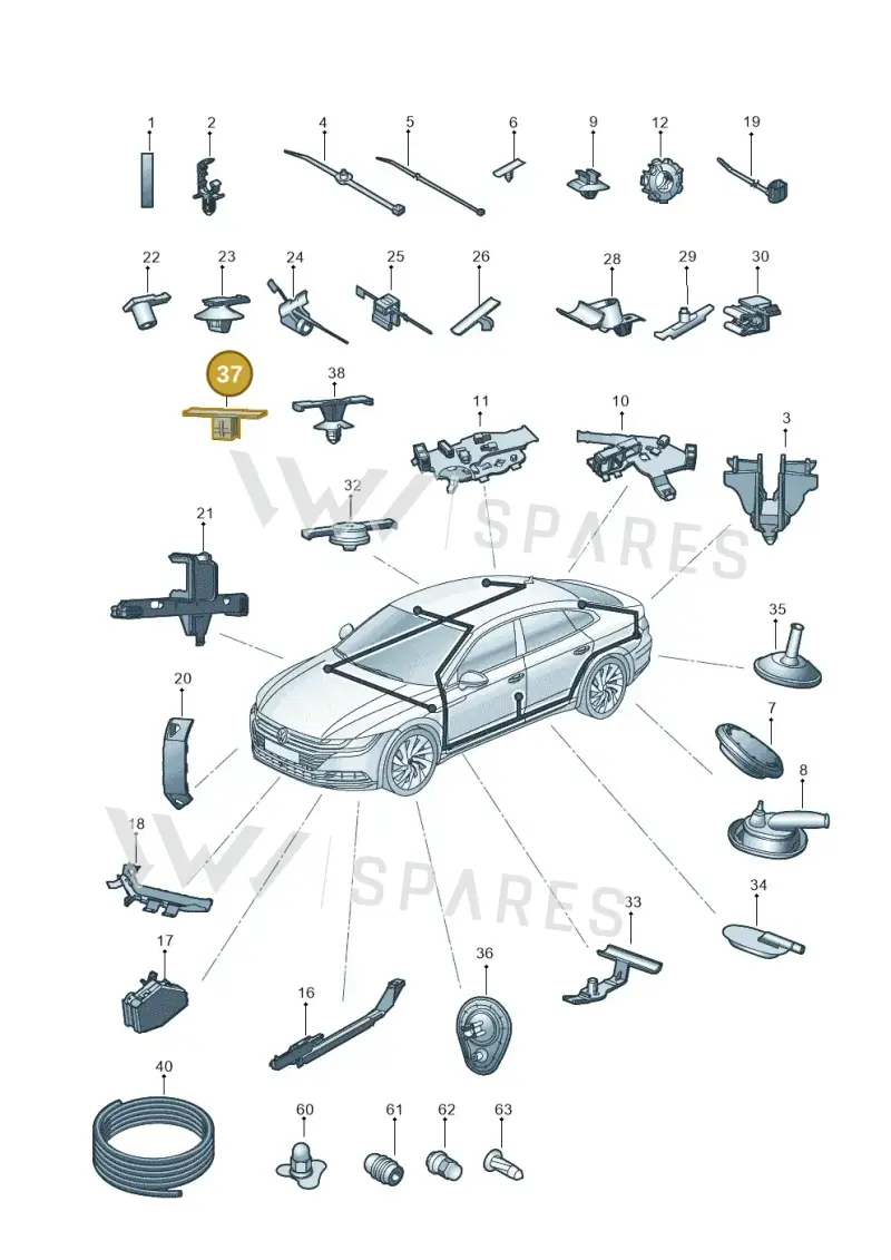 1T0972822F — Volkswagen Arteon (2017-2023) diagram 828971920, position 37