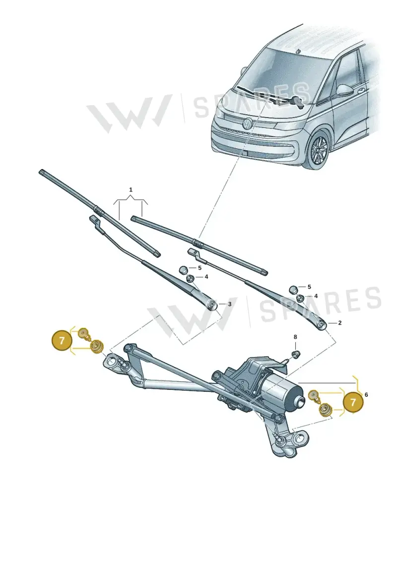 1T0998754 — Volkswagen Multivan (2021-) diagram 7t0955000, position 7