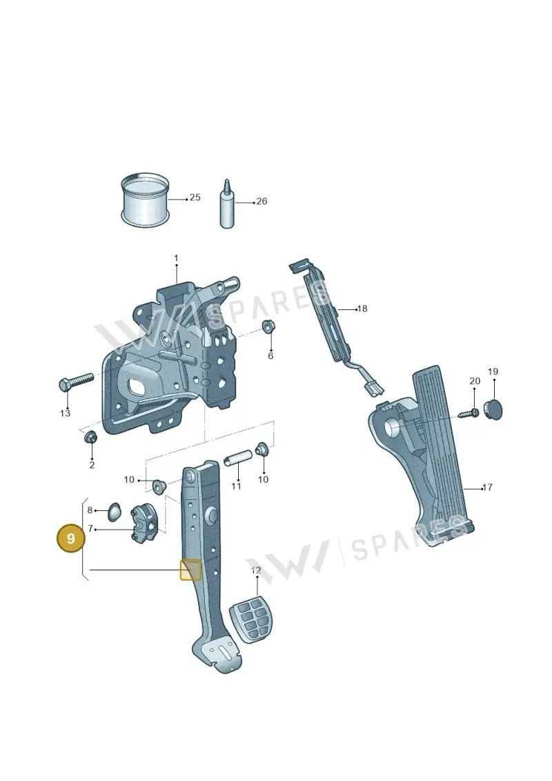 1T1723142F — Volkswagen TOURAN (SVW)       "CN"04> (2004-) diagram 767721600, position 9