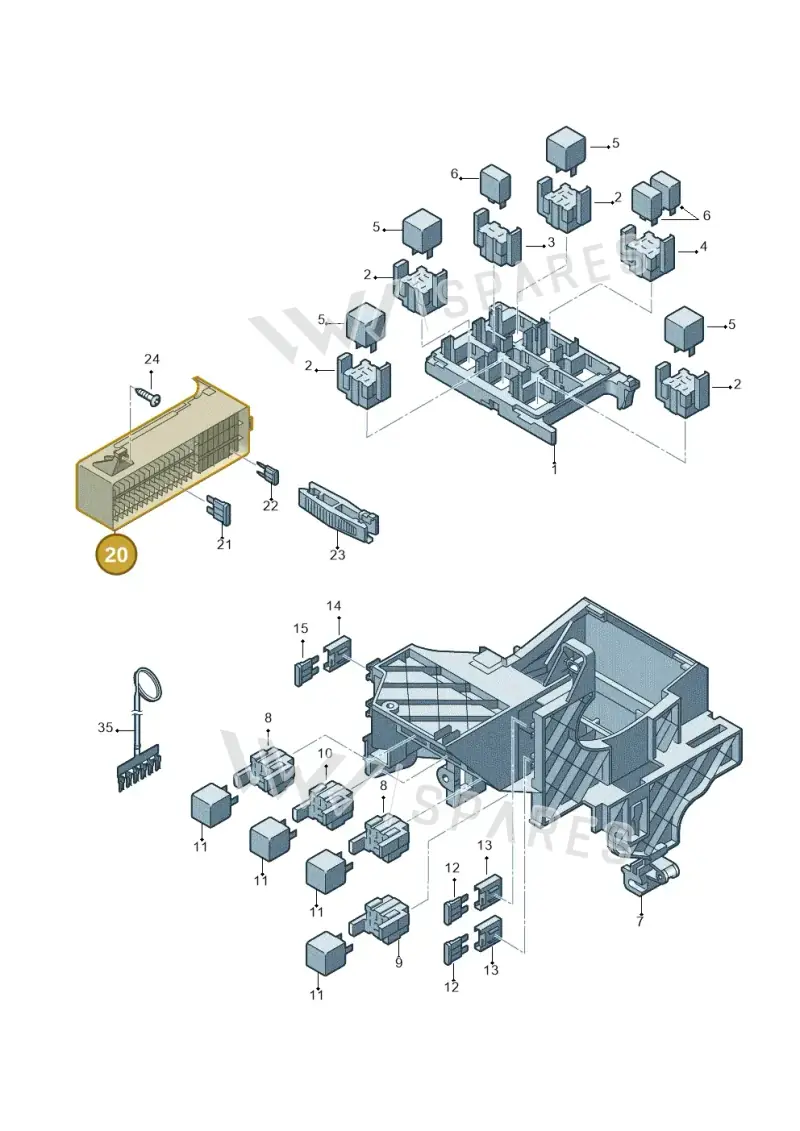 1T1937615B — Volkswagen Sharan (2015-2022) diagram 689937100, position 20