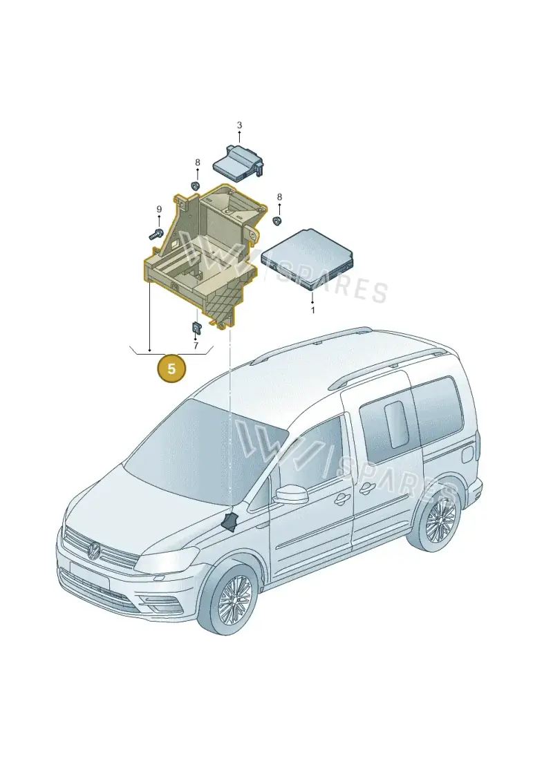 1T1959503F — Volkswagen Caddy (2015-2020) diagram 866937500, position 5