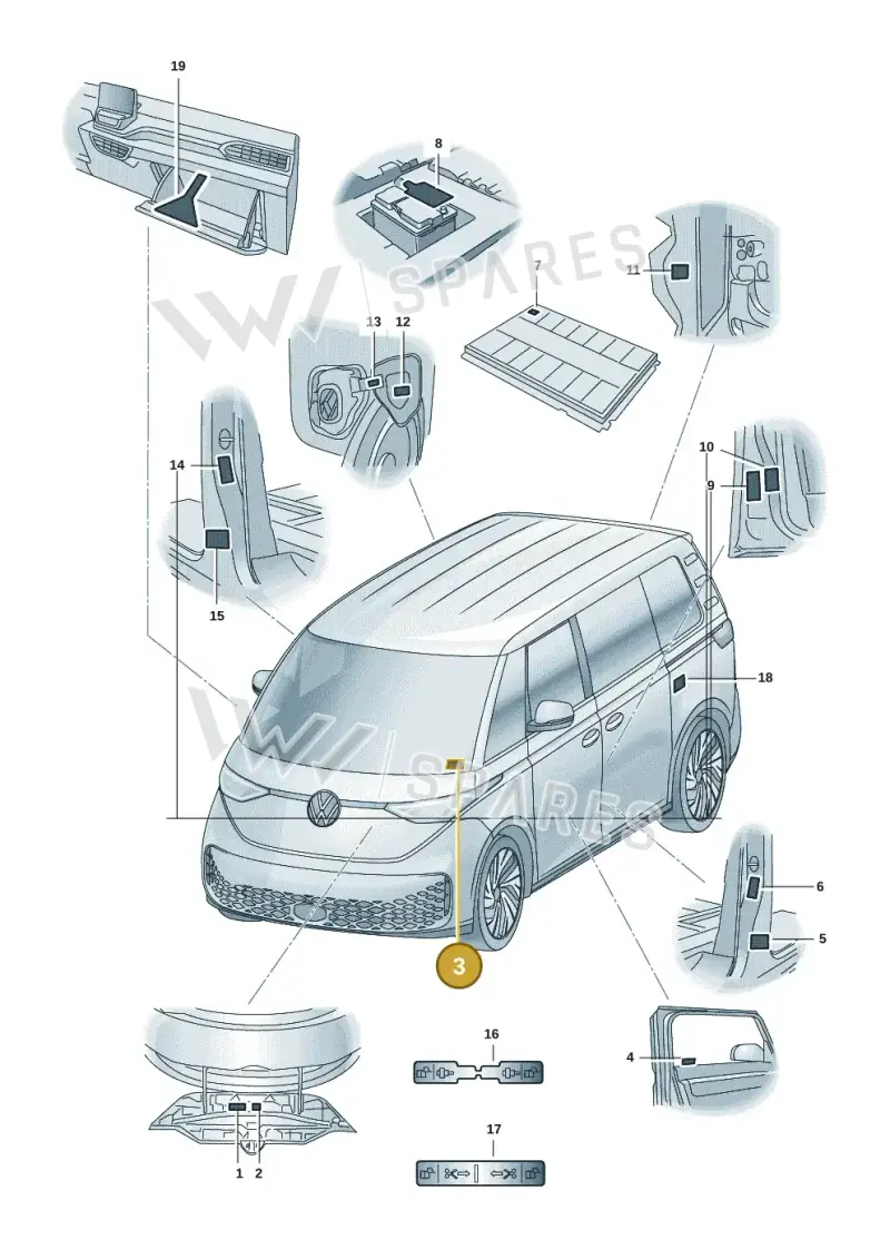 1T3000297 — Volkswagen ID.Buzz (2022-) diagram 15a010000, position 3