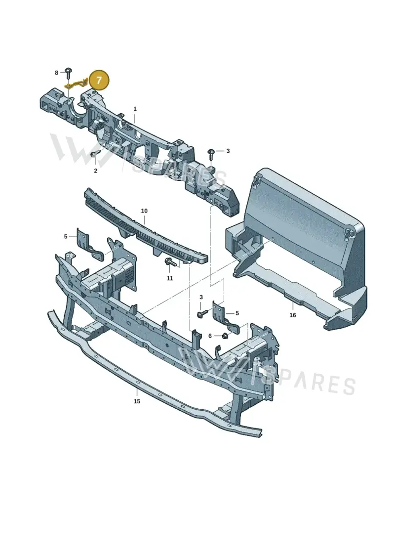 1T3805495 — Volkswagen ID.Buzz (2022-) diagram 15a805000, position 7