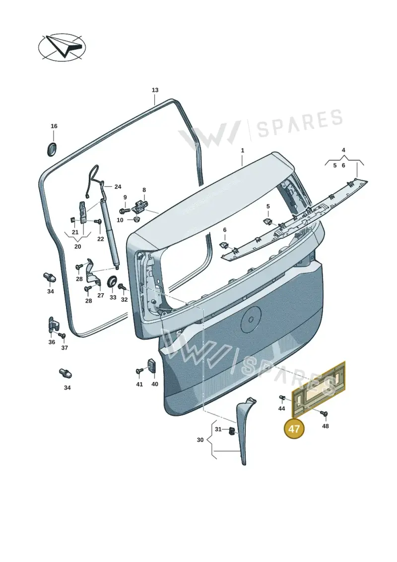 1T3827211 — Volkswagen ID.Buzz (2022-) diagram 15a827000, position 47