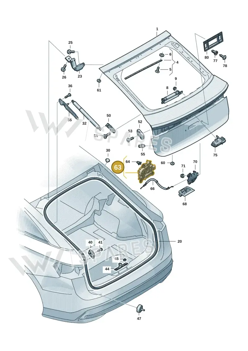 1T3827887A — Volkswagen ID.7 (2023-2025) diagram 14b827000, position 63