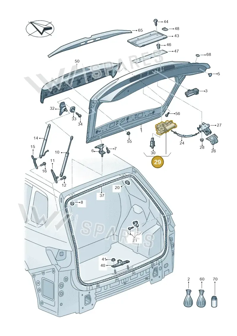 1T3827887A — Volkswagen Touareg (2017-2025) diagram 439827000, position 29
