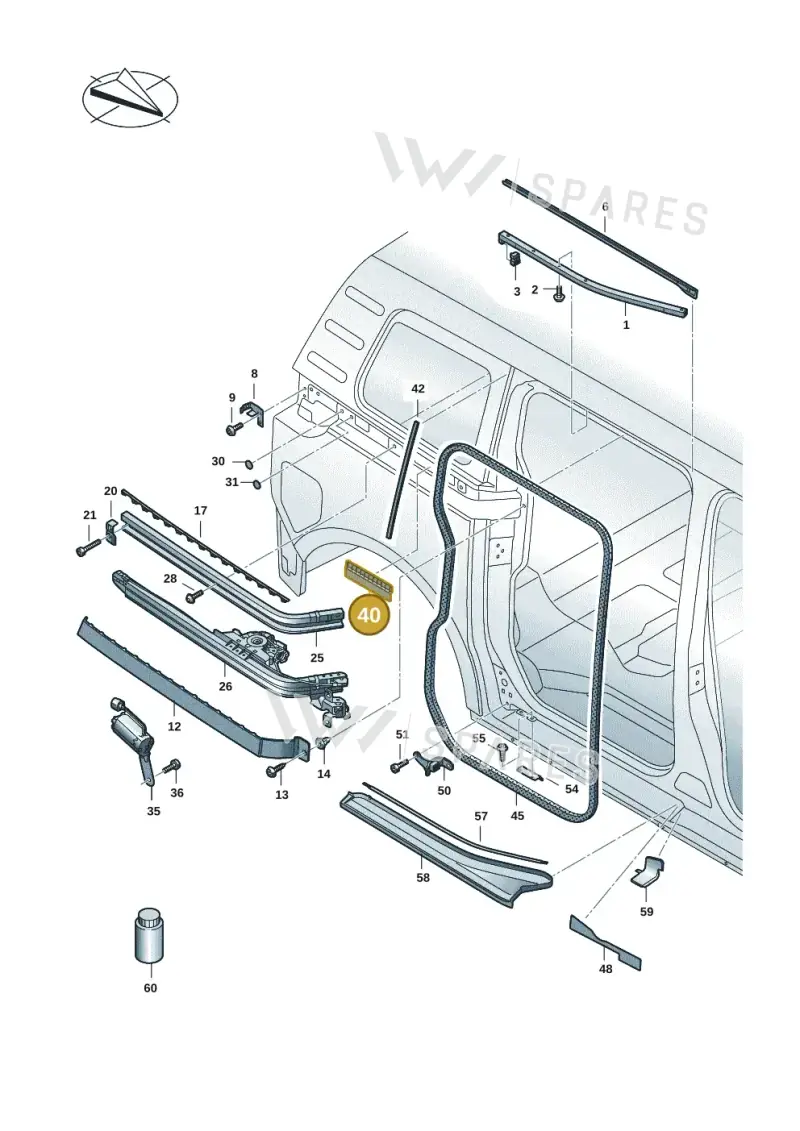 1T3843245B — Volkswagen ID.Buzz (2022-) diagram 15a843500, position 40