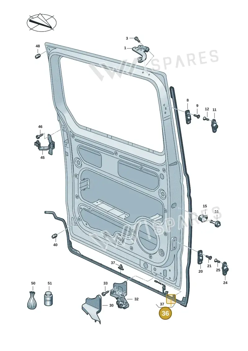 1T3843786 — Volkswagen ID. Buzz (2022-2025) diagram 7t0843200, position 36