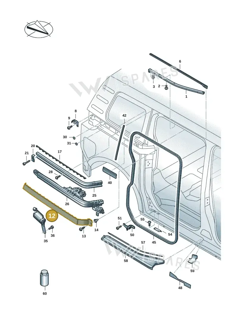 1T3843795HGRU — Volkswagen ID. Buzz (2022-2025) diagram 15a843500, position 12