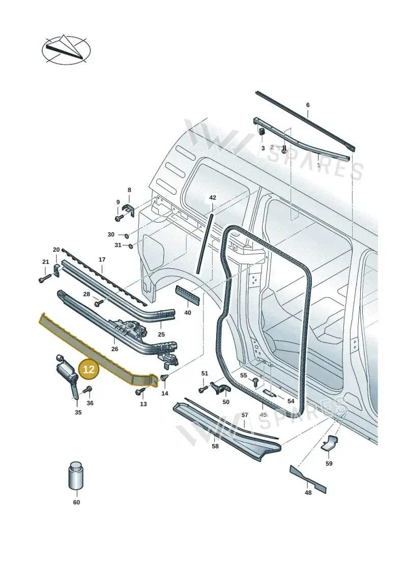 1T3843796HGRU — Volkswagen ID. Buzz (2022-2025) diagram 15a843500, position 12