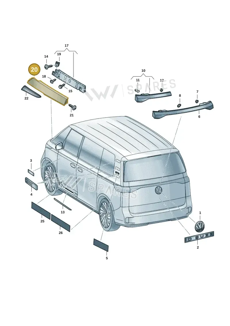 1T3854776AGRU — Volkswagen ID.Buzz (2022-) diagram 15a853350, position 20