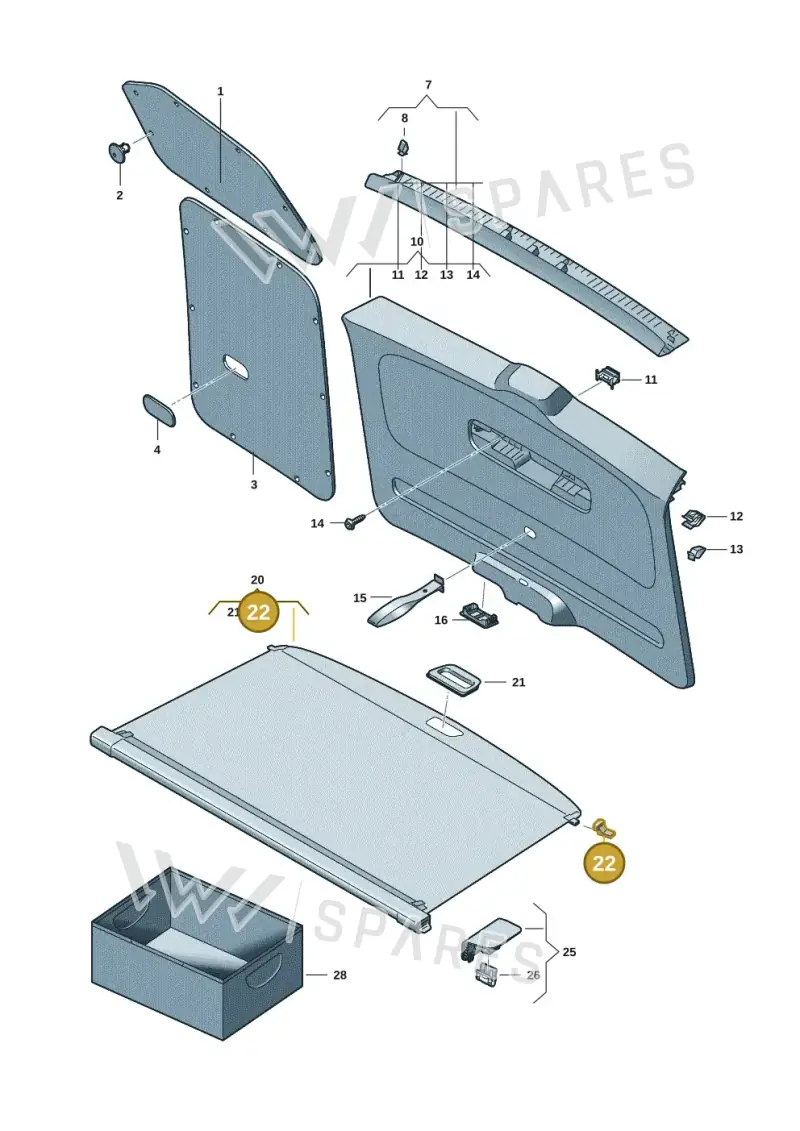 1T3867900 — Volkswagen ID.Buzz (2022-) diagram 15a867800, position 22