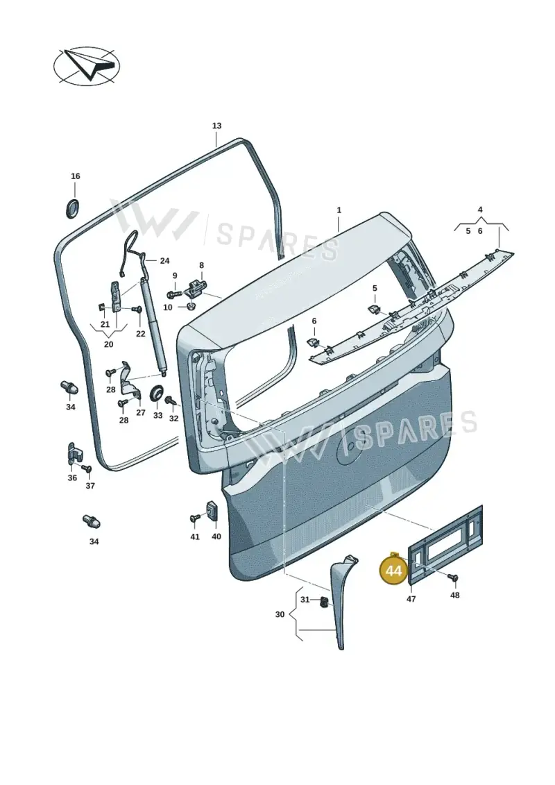 1T3898021 — Volkswagen ID.Buzz (2022-) diagram 15a827000, position 44
