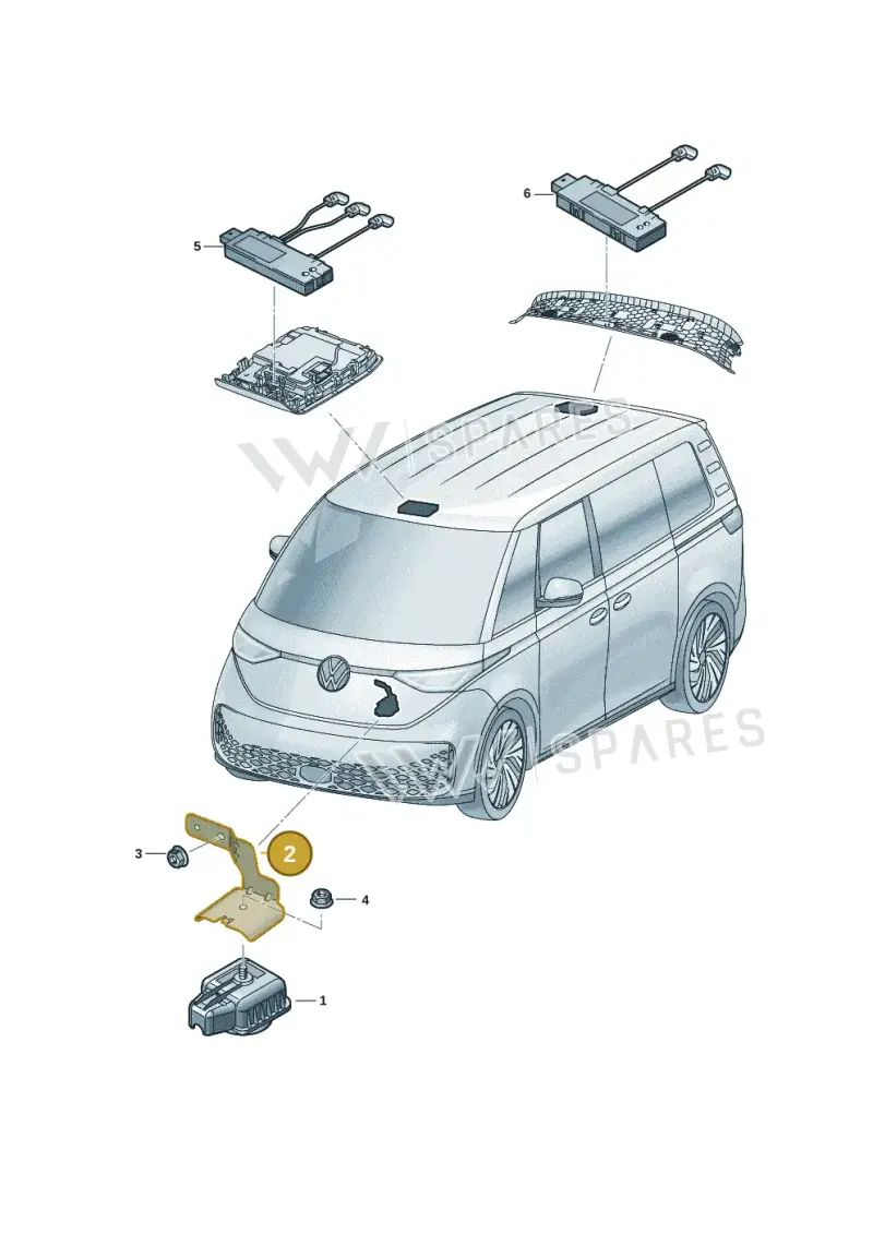 1T3951227 — Volkswagen ID.Buzz (2022-) diagram 15a951020, position 2