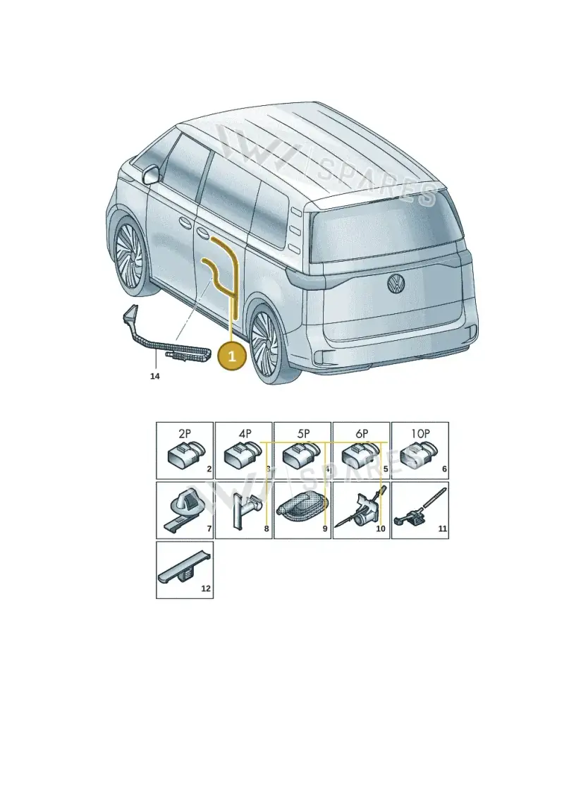 1T3970403 — Volkswagen ID. Buzz (2022-2025) diagram 15a972380, position 1