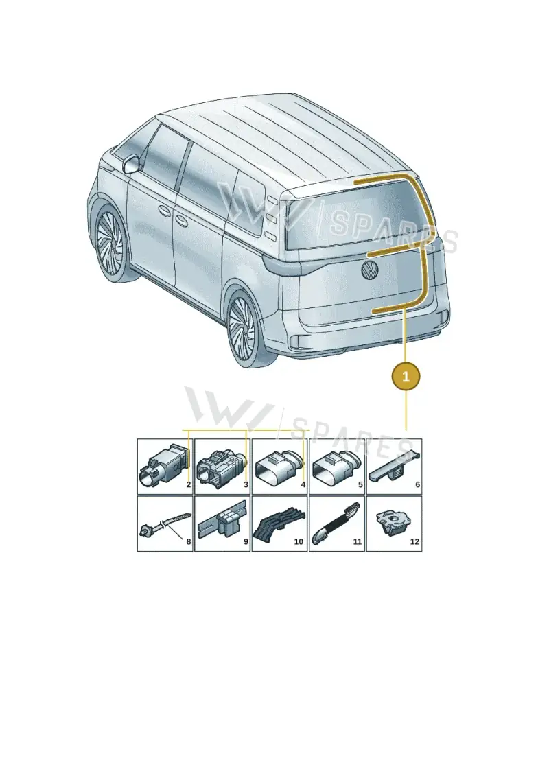 1T3971148N — Volkswagen ID. Buzz (2022-2025) diagram 15a972820, position 1