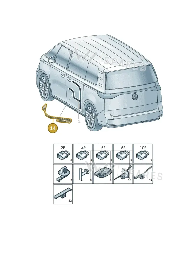 1T3971329 — Volkswagen ID. Buzz (2022-2025) diagram 15a972380, position 14