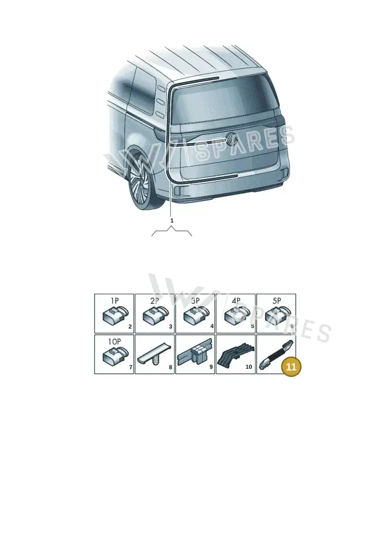 1T3971829 — Volkswagen ID. Buzz (2022-2025) diagram 15a972810, position 11