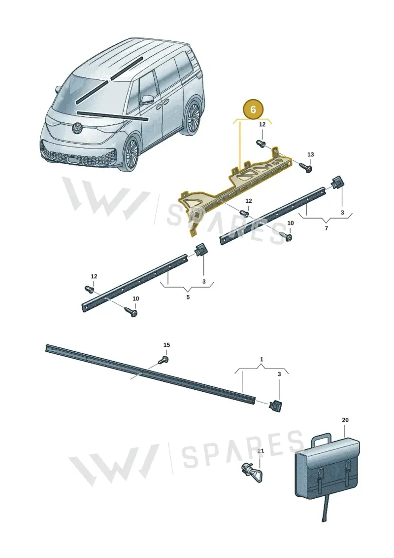 1T5861839 — Volkswagen ID.Buzz (2022-) diagram 15a860150, position 6