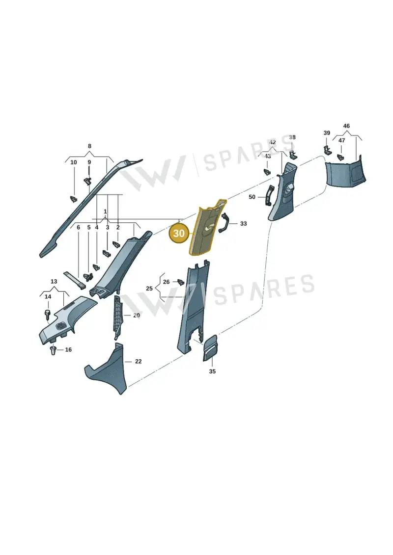 1T5867243B4PK — Volkswagen ID.Buzz (2022-) diagram 15a867700, position 30