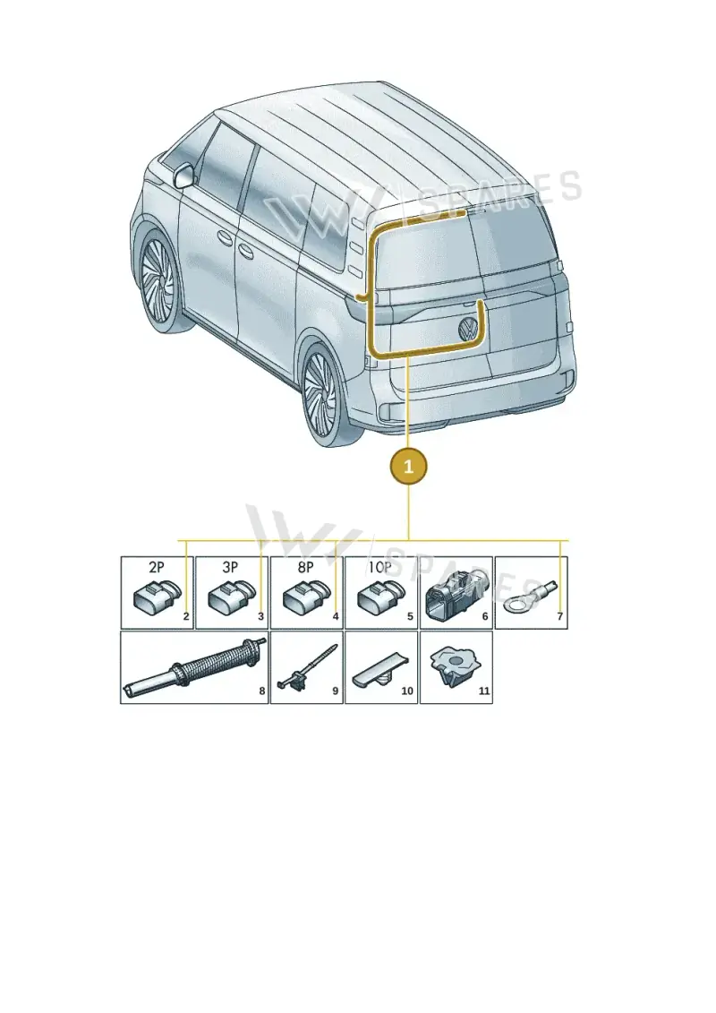 1T5971695M — Volkswagen ID. Buzz (2022-2025) diagram 15a972840, position 1