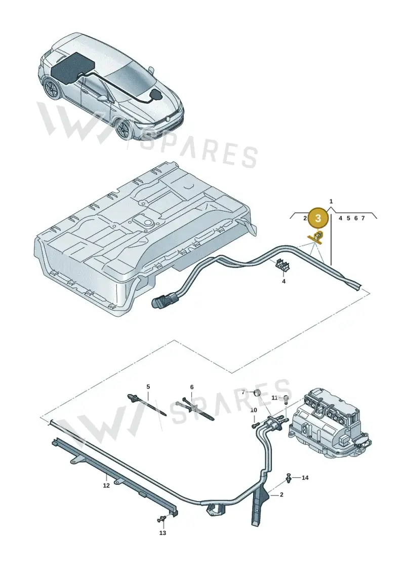 1U0971848 — Volkswagen Tiguan 2.0 4Motion (2016-2024) diagram 5h0970010, position 3