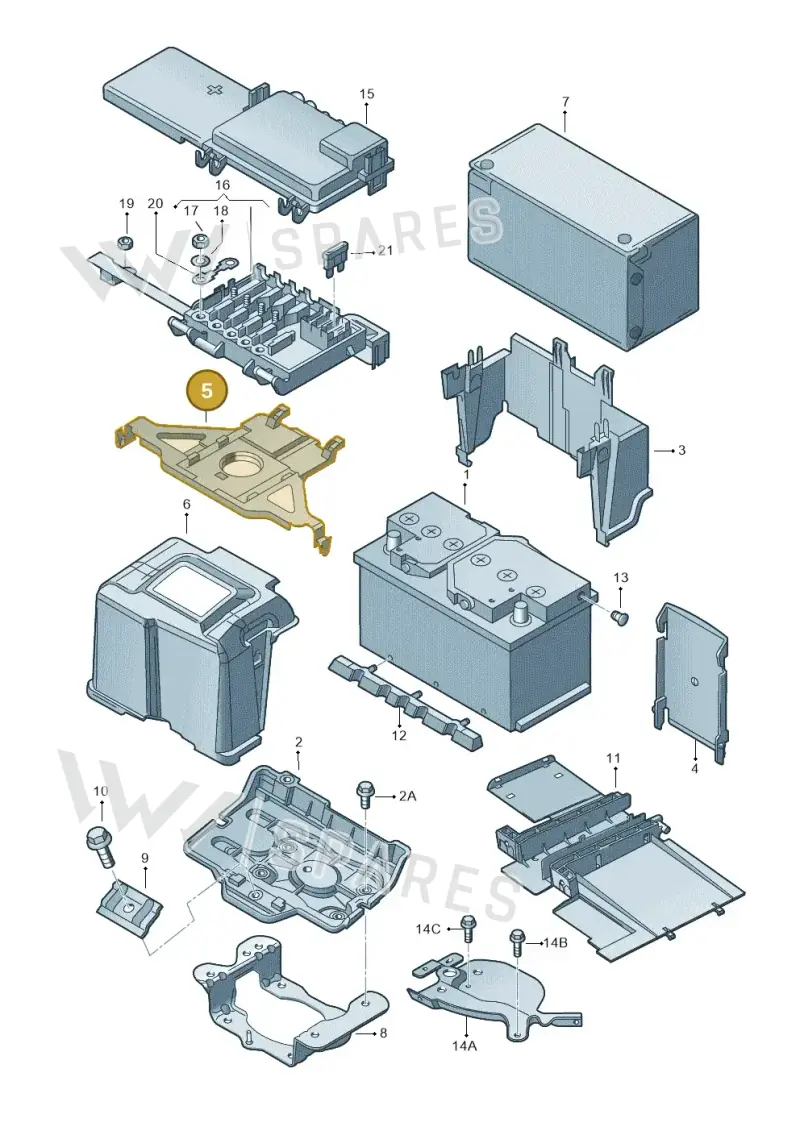 1Y0915345 — Volkswagen New Beetle             06> (2005-) diagram 194915100, position 5