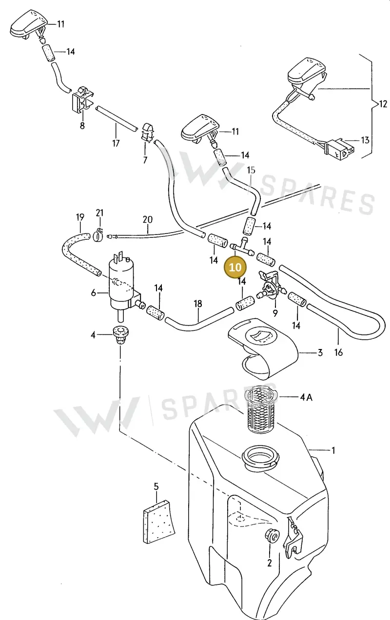211955975 — Volkswagen Passat (1994-1997) diagram 084183000, position 10