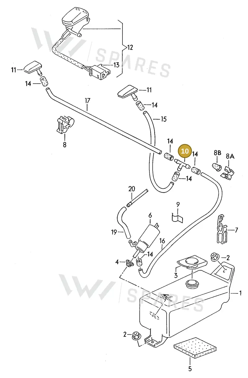 211955975 — Volkswagen Polo/Polo Coupe (1990-1994) diagram 120109000, position 10