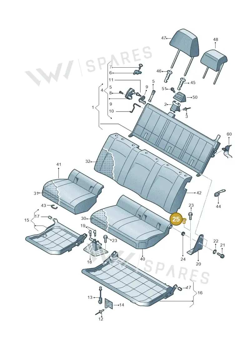 25385778501C — Volkswagen Amarok twin cab (2012-2016) diagram 749885850, position 25