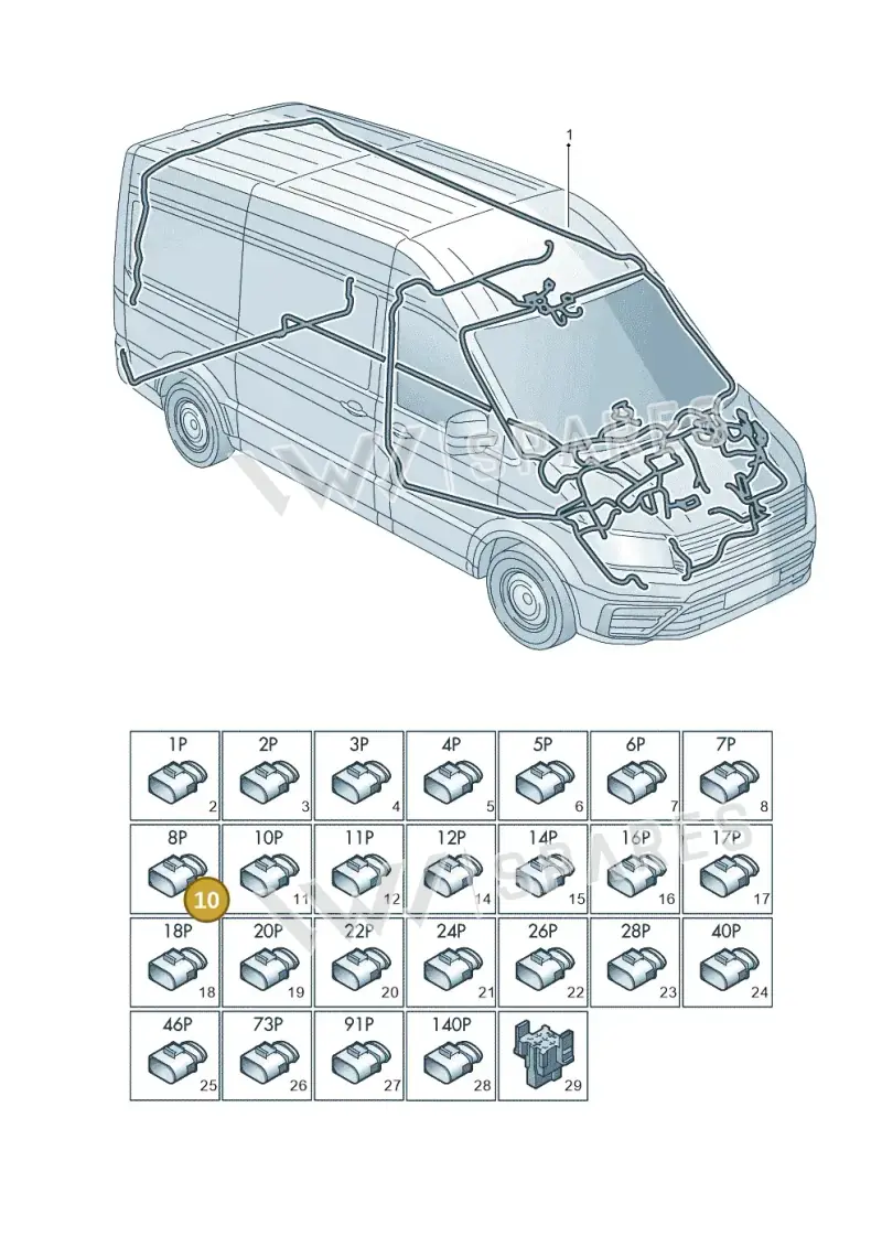 281957897A — Volkswagen MAN TGE 55 (2016-2021) diagram 806971083, position 10