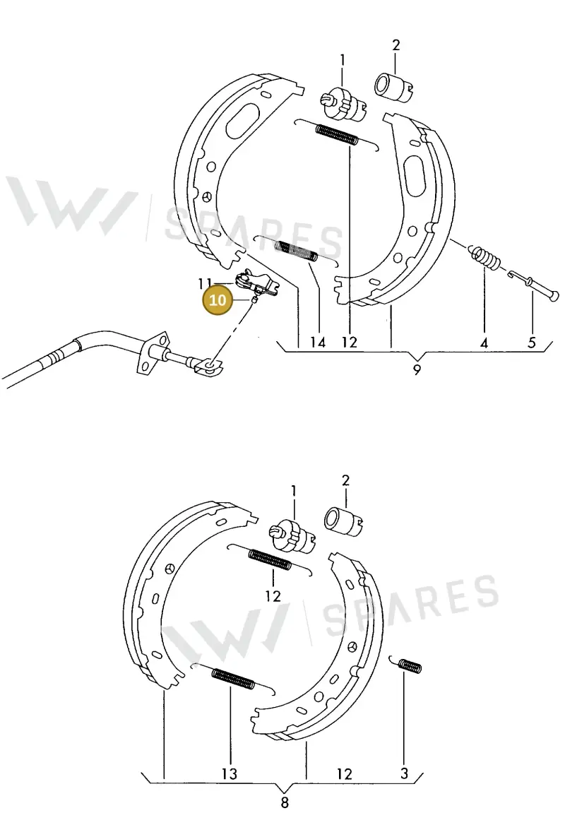 2D0609581 — Volkswagen LT, LT 4X4 (2003-2006) diagram 176609300, position 10