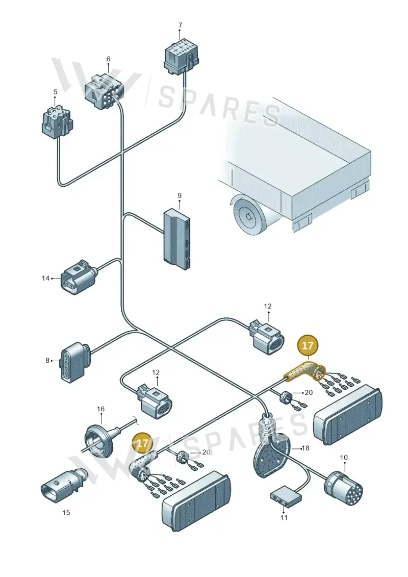 2D0906376S — Volkswagen Transp. dropside (2011-2015) diagram 680972790, position 17