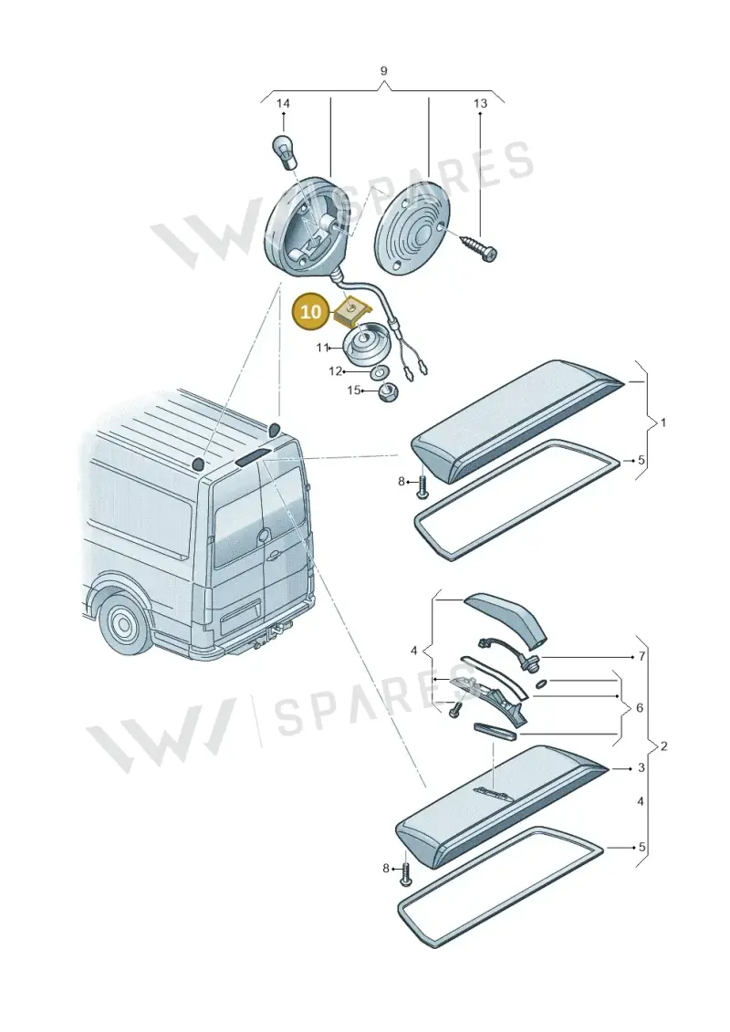 2D0945077A — Volkswagen MAN TGE 55 (2016-2021) diagram 806945100, position 10