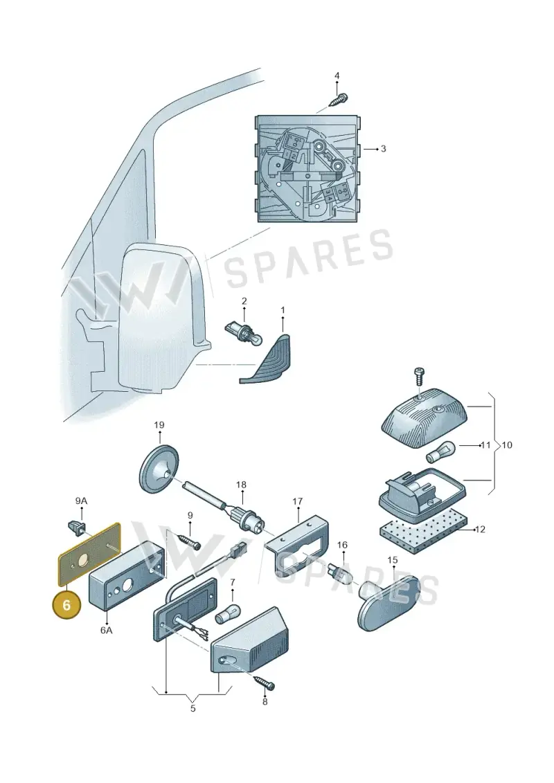 2D0945077D — Volkswagen Crafter 35 panel (2011-2016) diagram 483953000, position 6