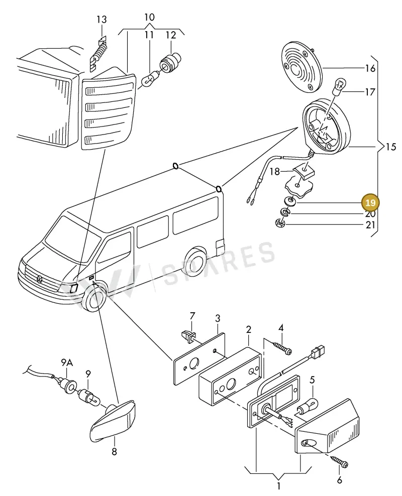 2D0945219 — Volkswagen LT, LT 4X4 (2003-2006) diagram 176953000, position 19