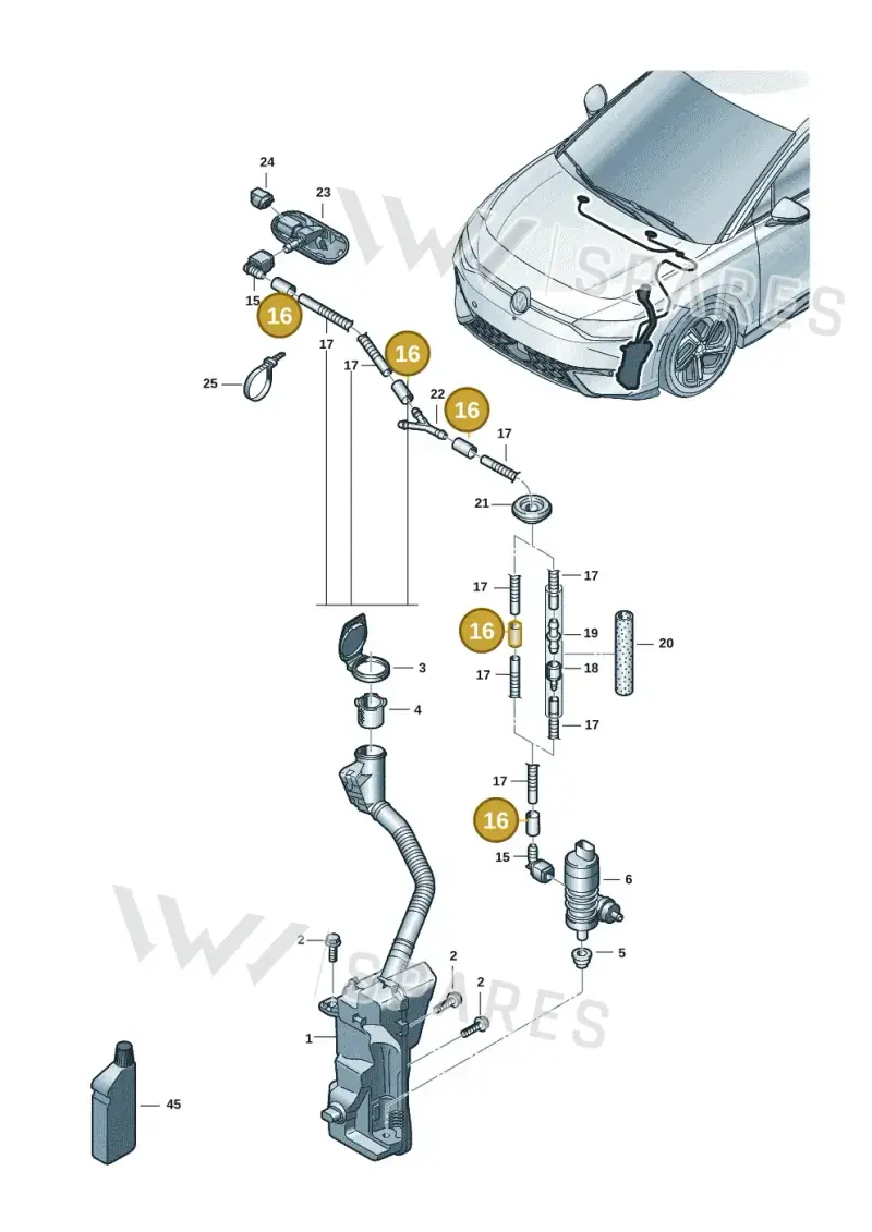 2D0955962 — Volkswagen ID.7 Limousine Pro (2023-) diagram 14b955100, position 16