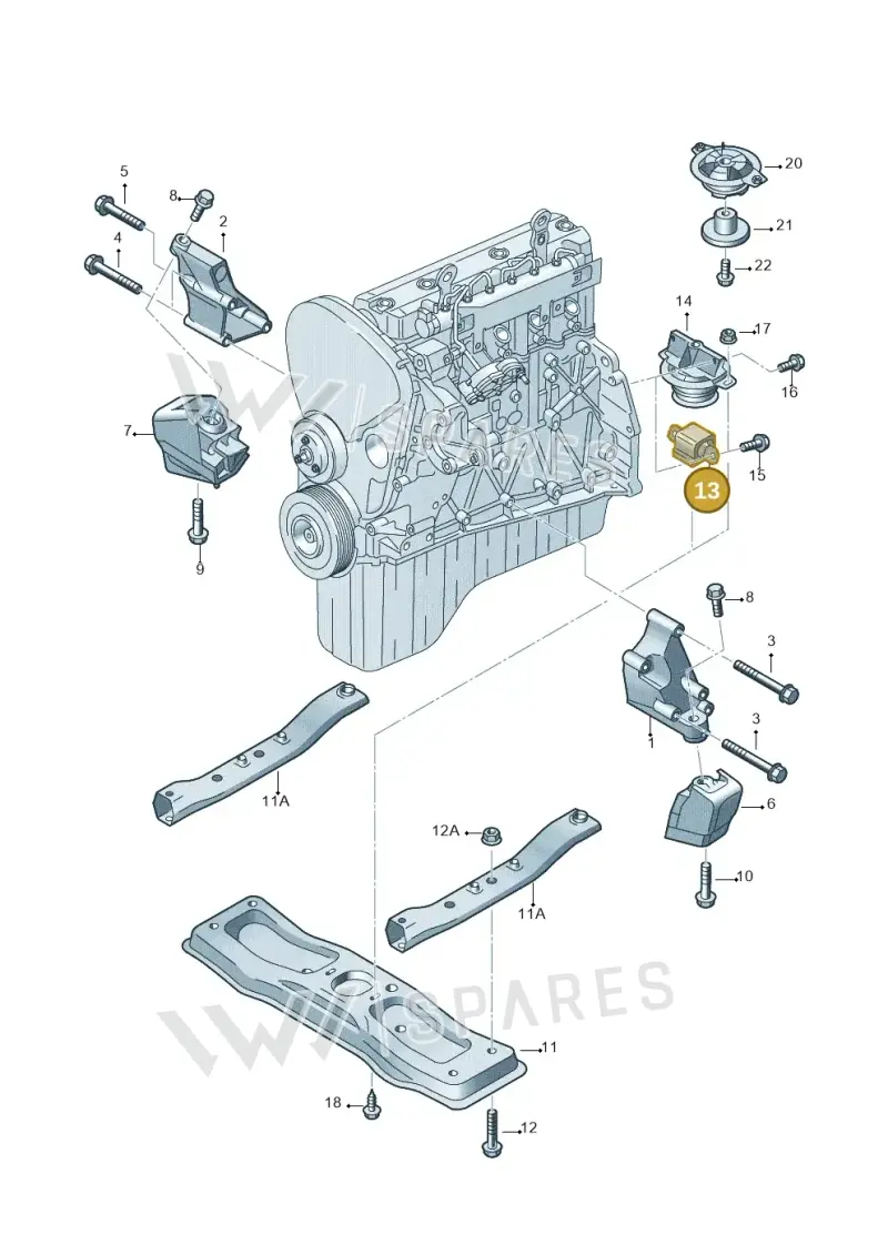 2E0199379 — Volkswagen Crafter 35 panel (2011-2016) diagram 722199100, position 13