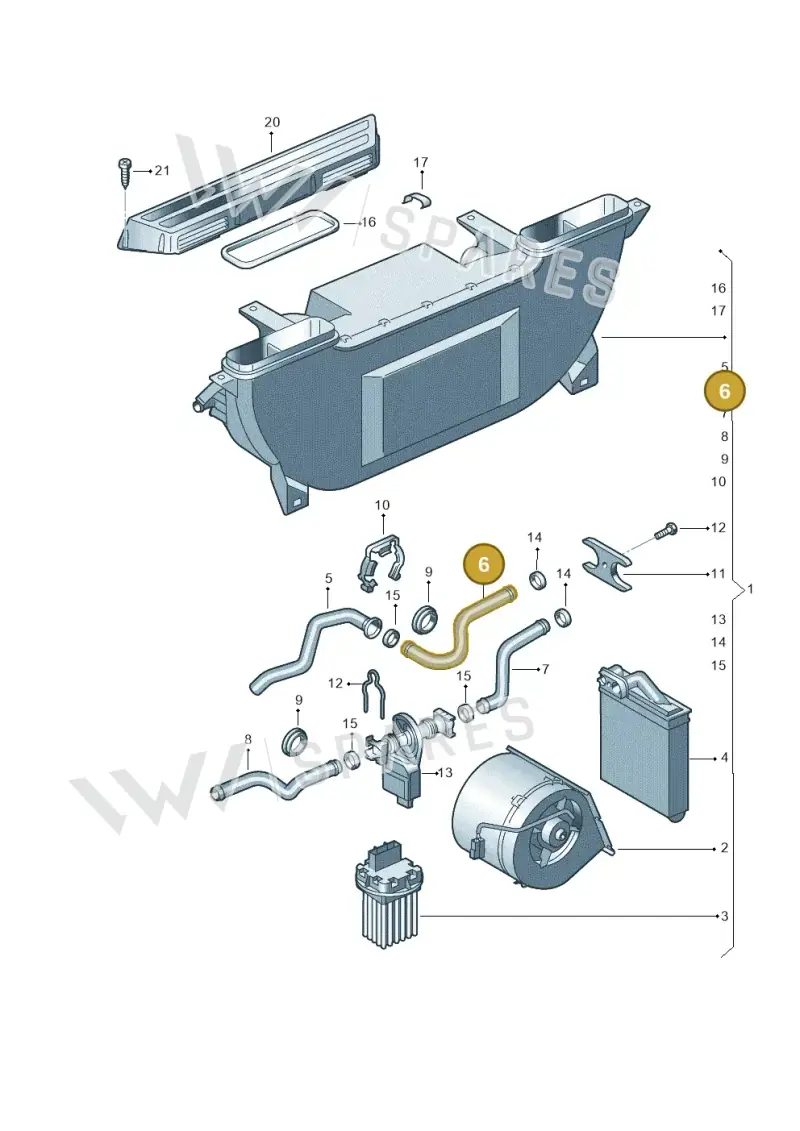 2E0819911A — Volkswagen Crafter 35 panel (2011-2016) diagram 483819400, position 6