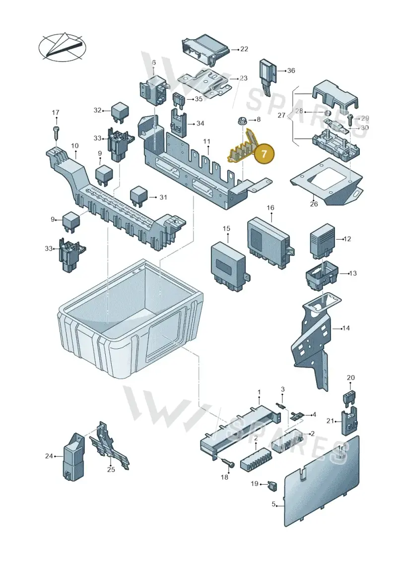 2E0903327AC — Volkswagen Crafter 35 panel (2011-2016) diagram 722000010, position 7