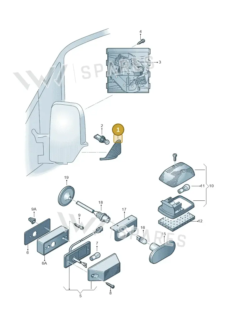 2E0953049C — Volkswagen Crafter 35 panel (2011-2016) diagram 483953000, position 1