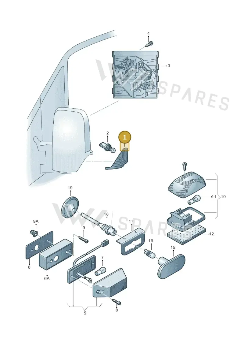 2E0953050A — Volkswagen Crafter 35 panel (2011-2016) diagram 483953000, position 1