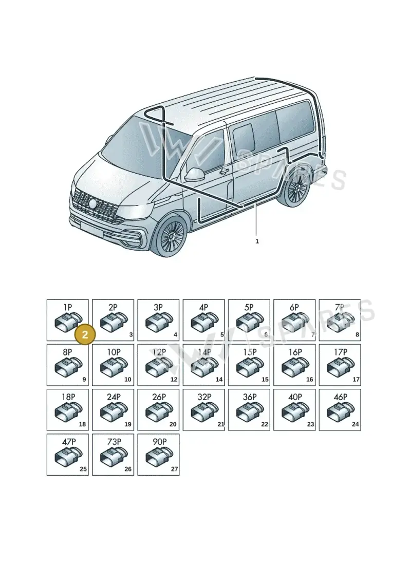 2E0971989E — Volkswagen Transporter Multivan (2019-2024) diagram 7em971080, position 2
