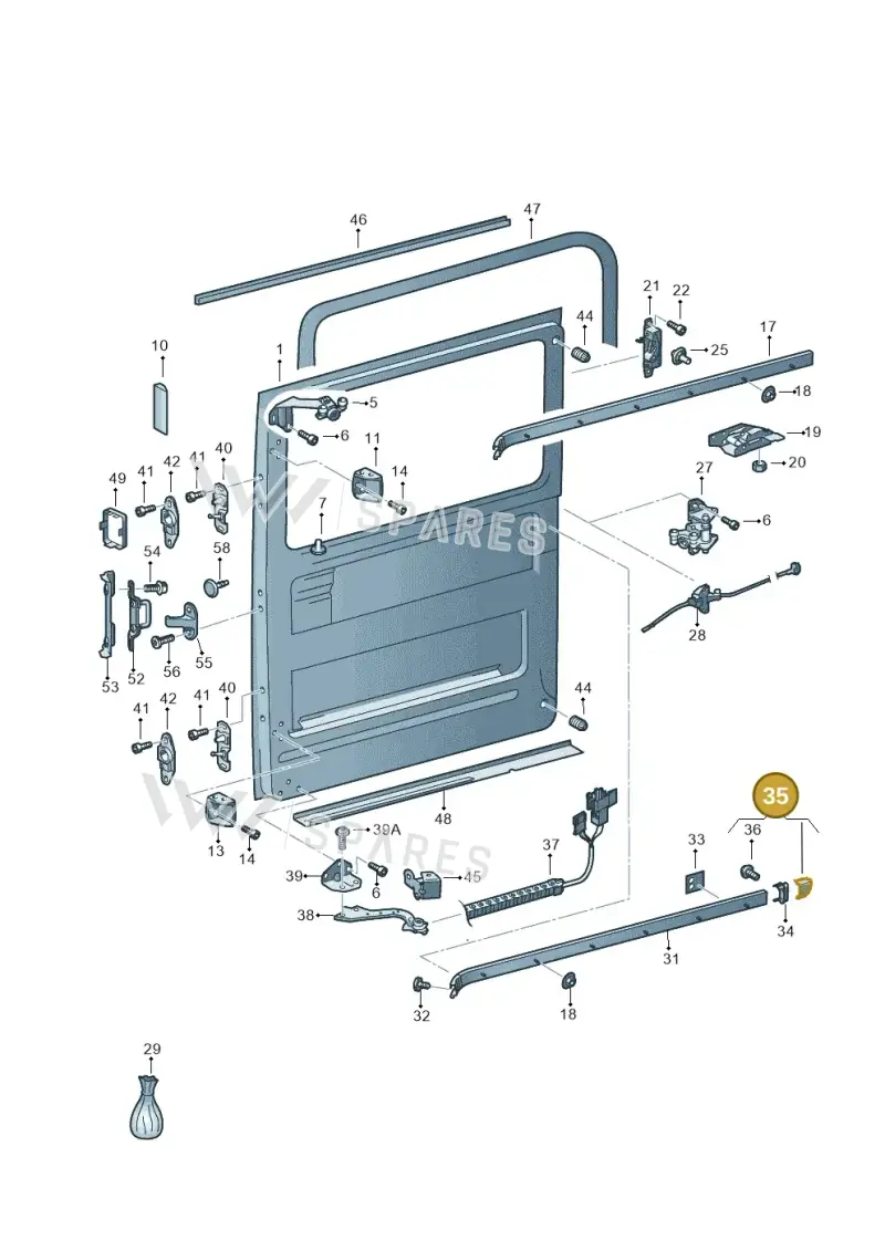 2E1843796 — Volkswagen Crafter 35 panel (2011-2016) diagram 483843000, position 35