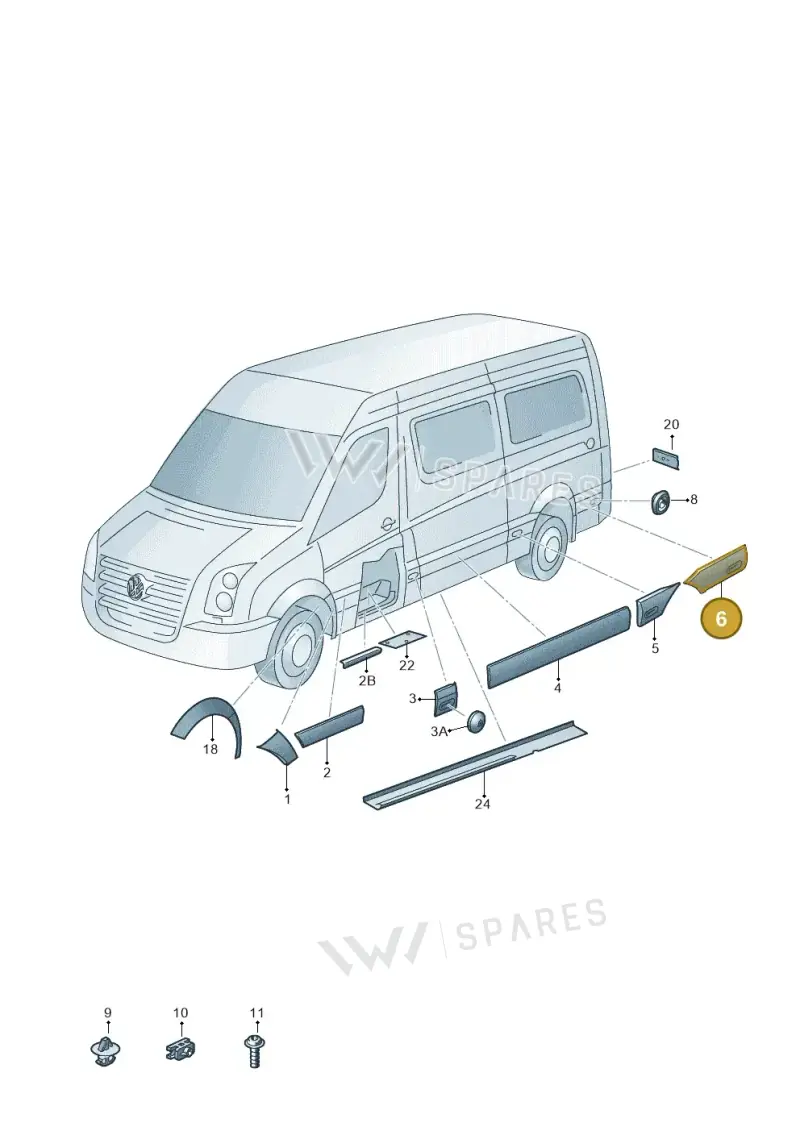 2E1853535CN — Volkswagen Crafter 35 panel (2011-2016) diagram 483853100, position 6