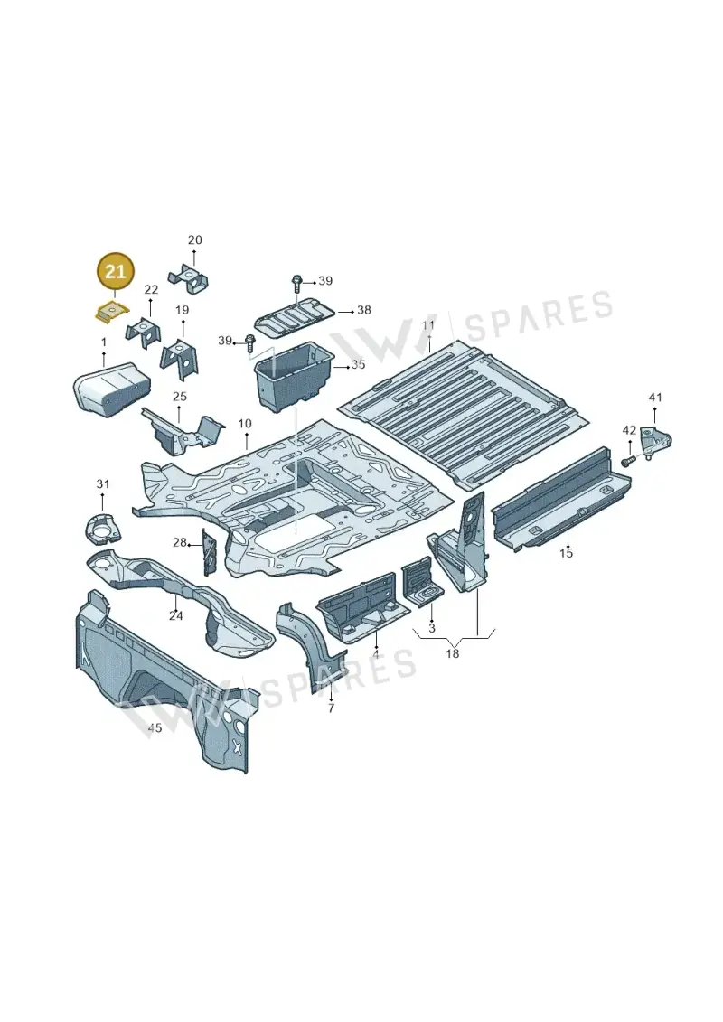 2E1885332E — Volkswagen Crafter 35 panel (2011-2016) diagram 483802000, position 21