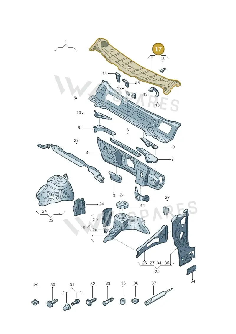 2G0802483 — Volkswagen Polo Track (2023-) diagram 602805500, position 17