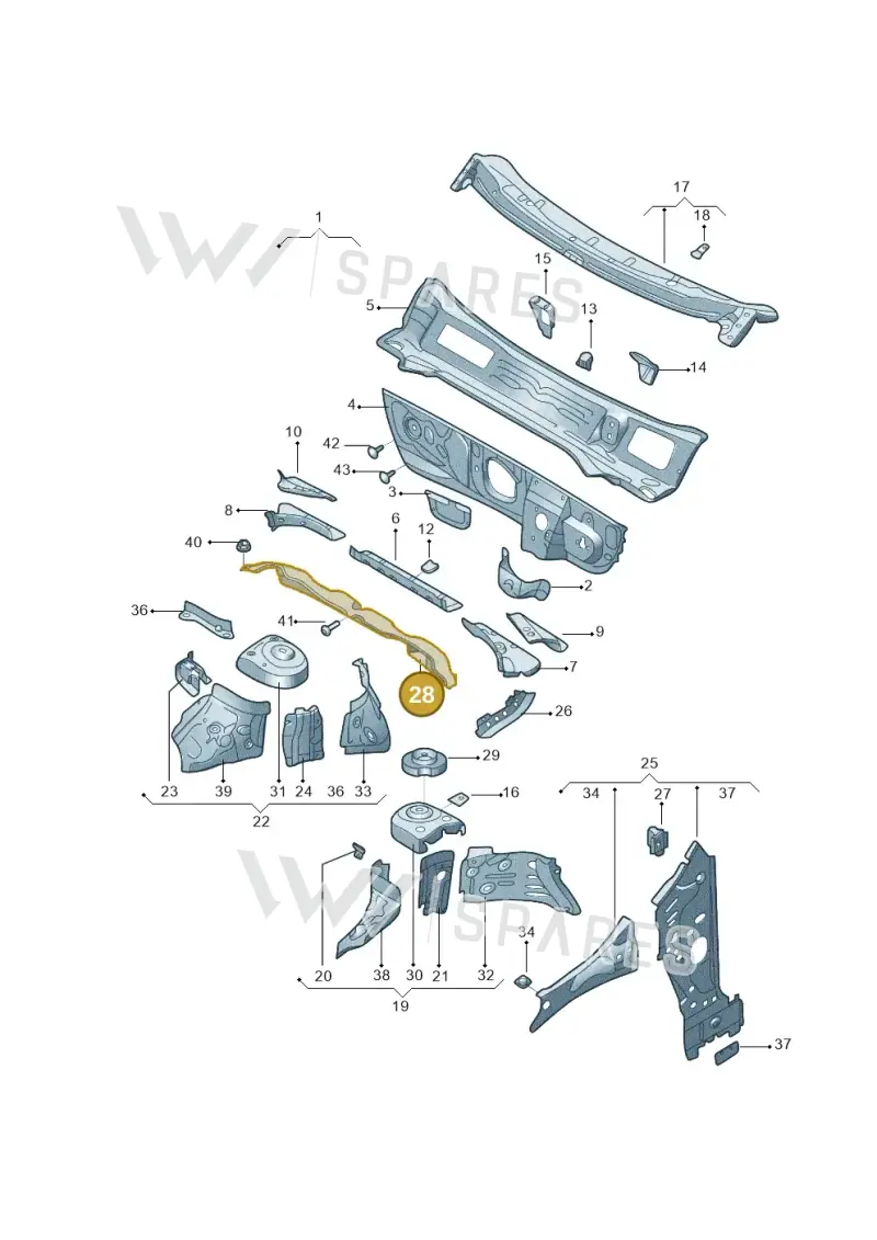 2G0806239E — Volkswagen Polo (2019-) diagram 574805500, position 28