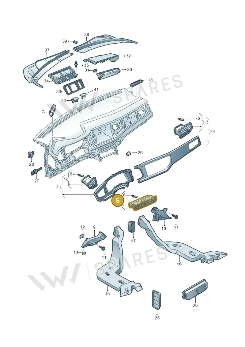 2G0819728FQVN — Volkswagen Taigo (2021-2024) diagram 837819300, position 5